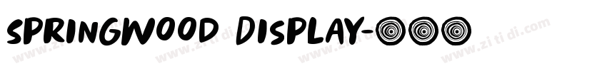 Springwood Display字体转换
